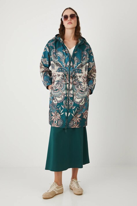 Parka dámská oversize se vzorem více barev RW25-KPD100