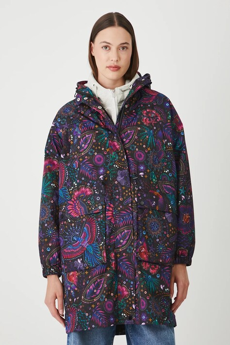Parka oversize se vzorem více barev RW25-KPD101