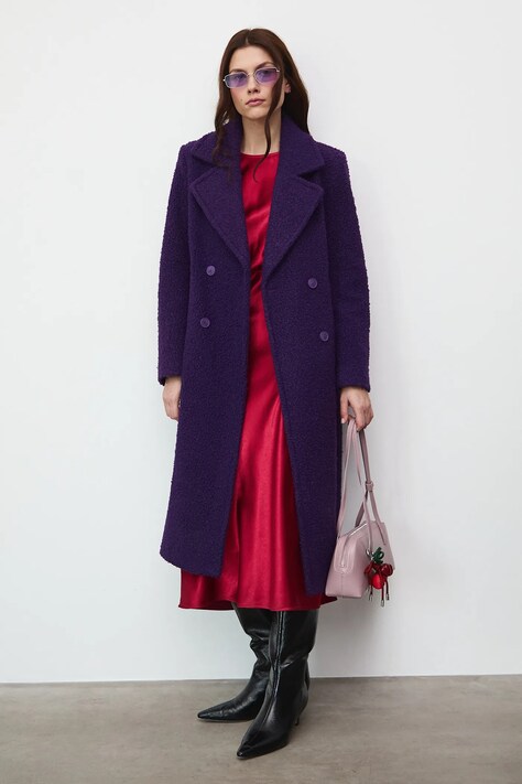 Medicine cappotto donna colore violetto