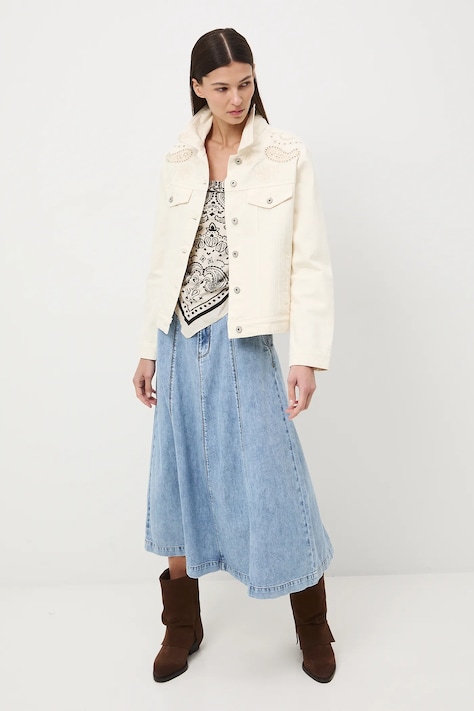 Medicine kurtka damska jeansowa beżowa