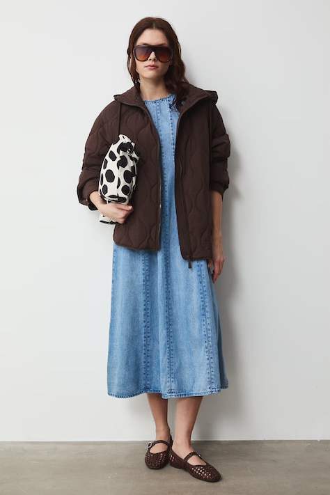 Medicine prešívaná bunda dámska hnedá