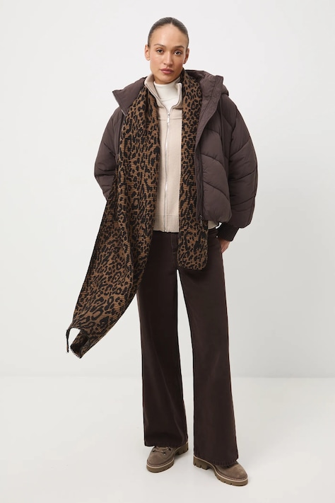 Bunda Medicine hnedá farba, zimná, oversize