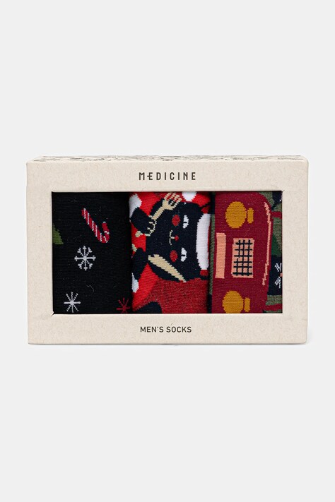 Medicine skarpetki bawełniane 3-pack kolor multicolor