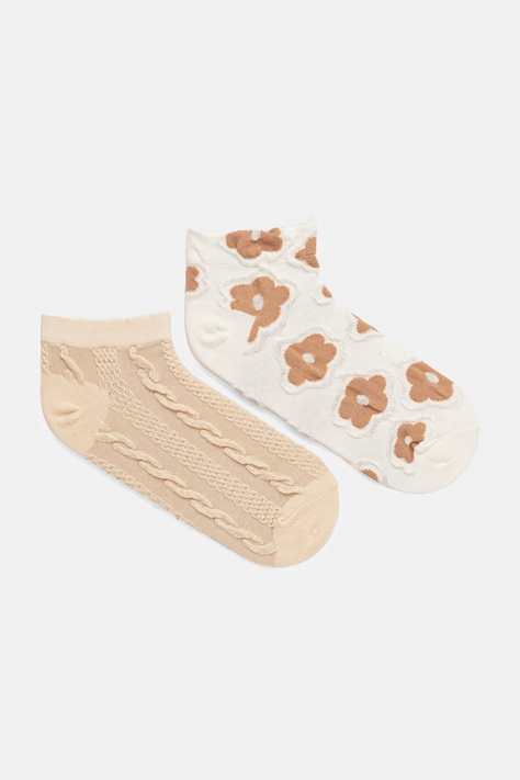 Bavlnené ponožky dámske s textúrou (2-pack) viac farieb RW25.LGD105