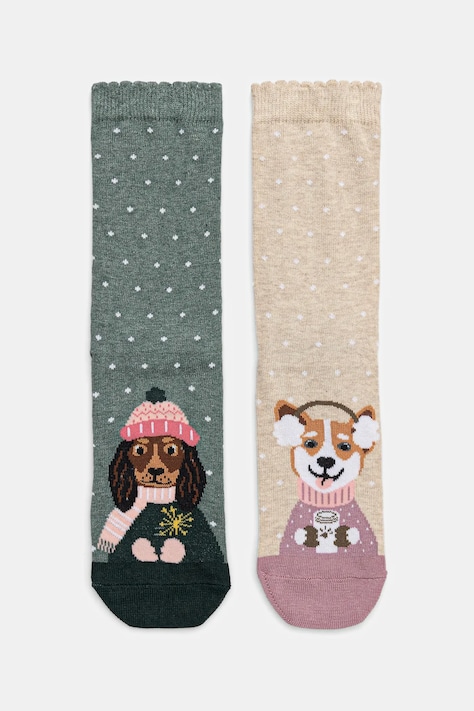 Ponožky vianočné s motívom psa (2-pack) viac farieb RW25-LGDA01