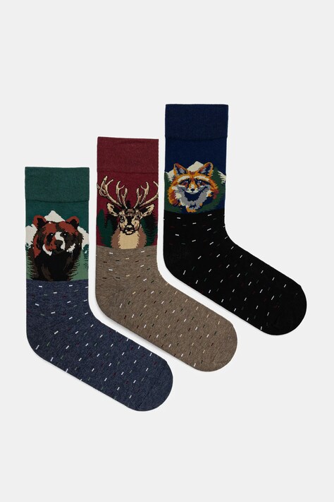 Medicine skarpetki bawełniane 3-pack kolor multicolor
