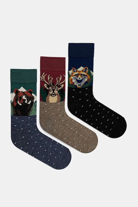 Medicine skarpetki bawełniane 3-pack kolor multicolor