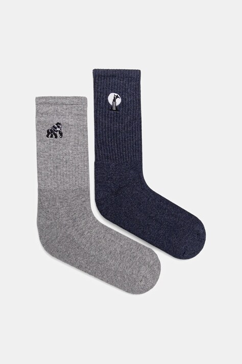 Ponožky pánské z bambusového vlákna s ozdobnou výšivkou (2-pack) více barev RW25-LGMA06