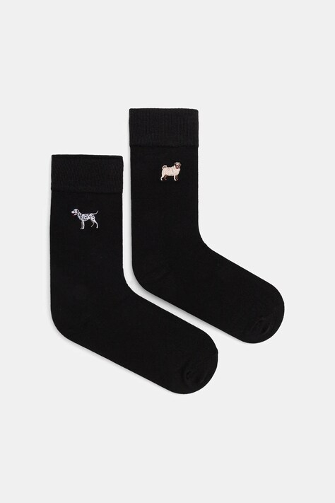 Medicine skarpetki bawełniane 2-pack kolor czarny