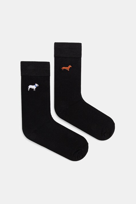 Medicine skarpetki bawełniane 2-pack kolor czarny