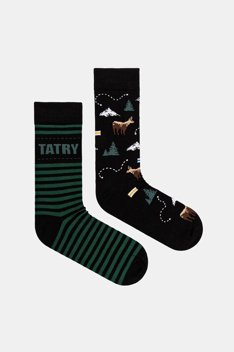 Medicine skarpetki bawełniane 2-pack kolor czarny