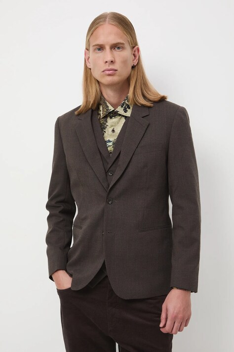 Marynarka męska z kolekcji Zamek Królewski na Wawelu x Medicine kolor brązowy RW25-MKM825