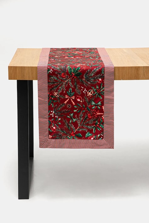 Bieżnik bawełniany świąteczny 40 x 160 cm kolor czerwony RW25-ORU813