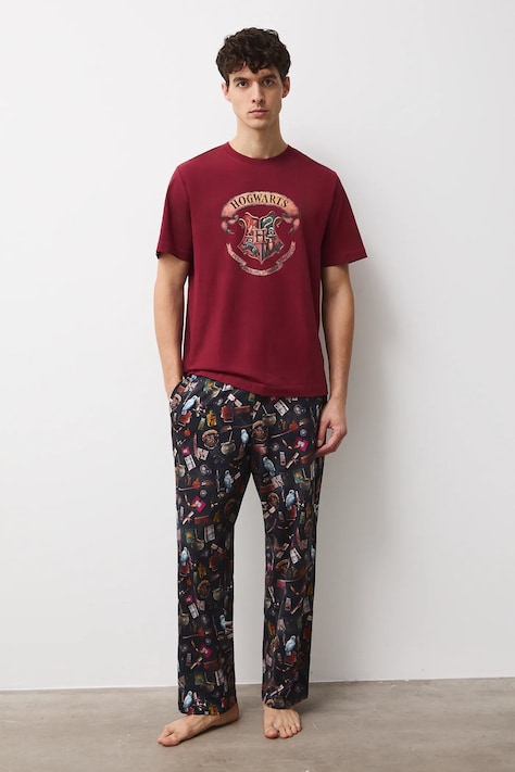 Βαμβακερές πιτζάμες Medicine χρώμα: μπορντό