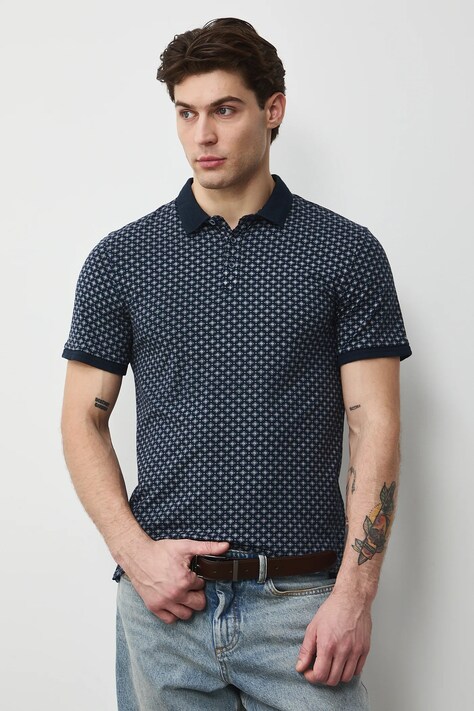 Medicine polo męskie kolor granatowy