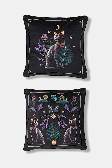 Dekoratívna obliečka na vankúš 45 x 45 cm (2-pack) čierna farba RW25-PSU611