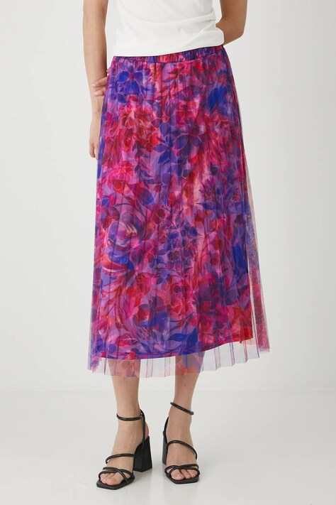Spódnica damska midi plisowana kolor multicolor RW25-SDD209
