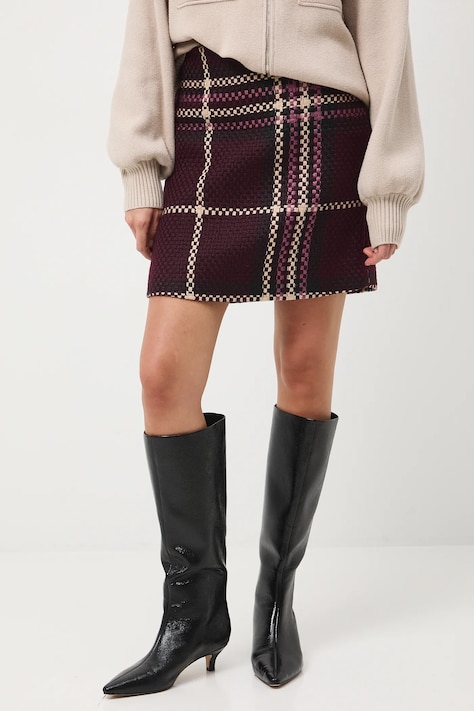 Medicine fusta culoarea bordo, mini, drept