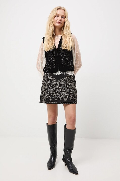 Medicine spódnica kolor czarny mini prosta