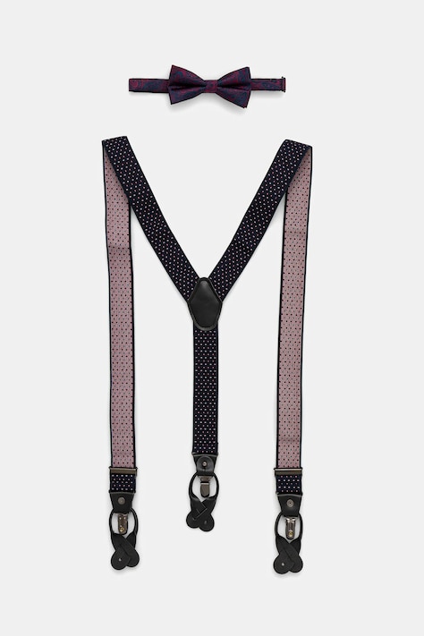 Zestaw szelki i mucha wzorzyste kolor granatowy RW25-SEU803