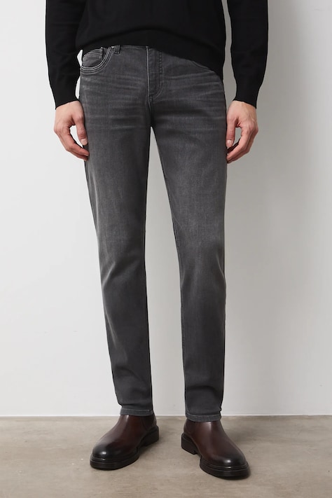 Jeansy męskie slim z efektem sprania kolor szary RW25.SJM014