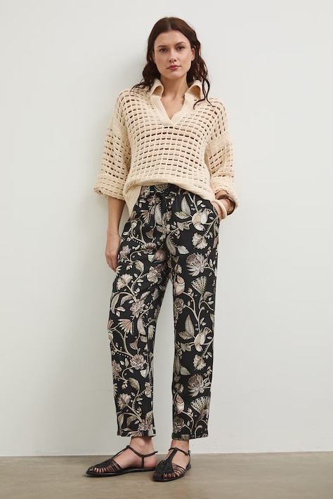 Kalhoty dámské chino z lyocellu černá barva RW25.SPD105