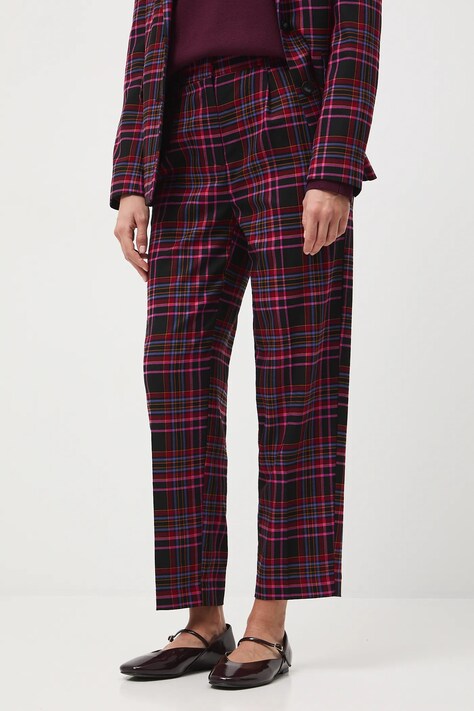 Spodnie damskie chino w kratę kolor multicolor RW25-SPD602