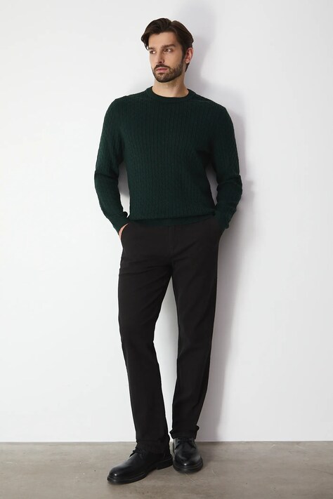 Medicine spodnie męskie kolor brązowy w fasonie chinos