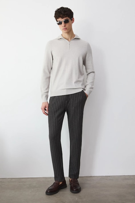 Medicine spodnie dresowe kolor szary wzorzyste