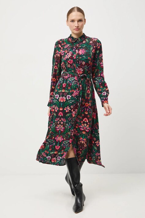 Medicine sukienka kolor multicolor midi rozkloszowana
