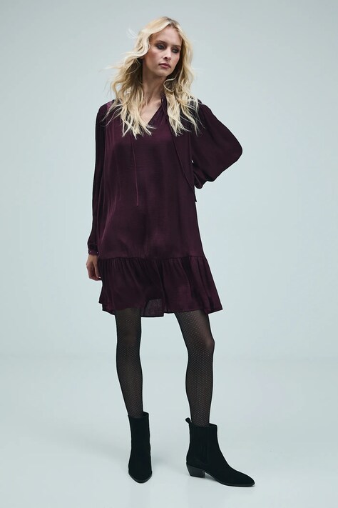 Medicine sukienka kolor bordowy mini oversize