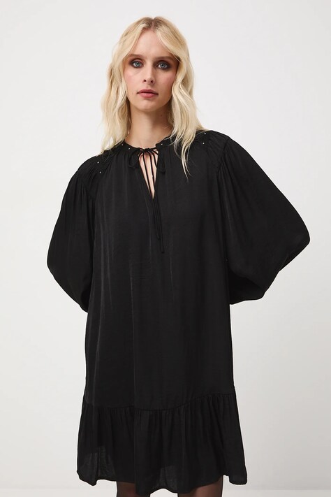 Medicine sukienka kolor czarny mini oversize