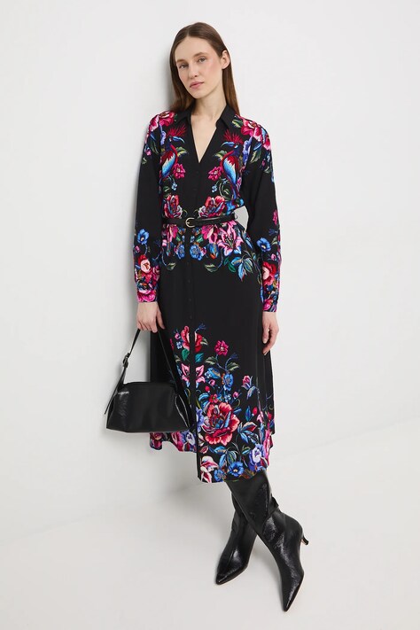 Medicine sukienka kolor multicolor midi rozkloszowana