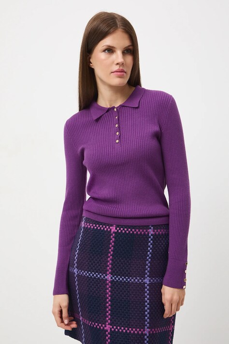Medicine sweter damski kolor fioletowy