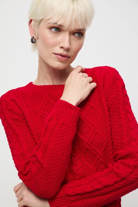 Medicine sweter damski kolor czerwony ciepły