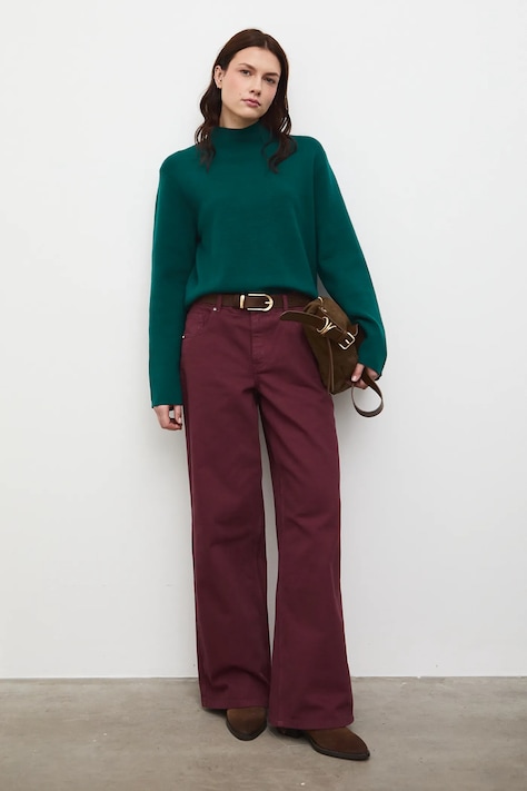 Свитер Medicine цвет зелёный лёгкое с полугольфом