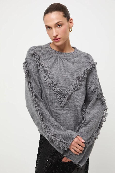 Medicine sweter damski kolor szary