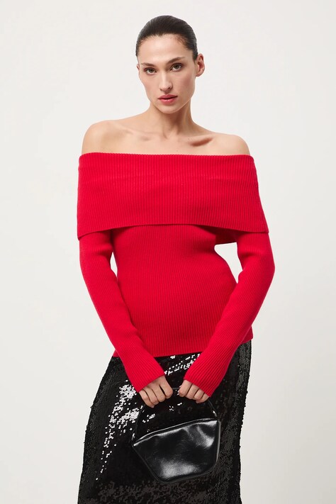 Medicine sweter damski kolor czerwony
