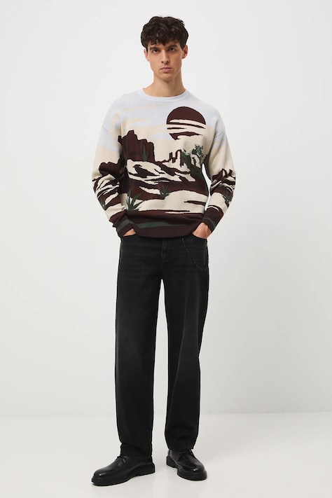 Medicine sweter męski kolor multicolor