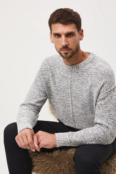 Medicine sweter męski kolor multicolor ciepły