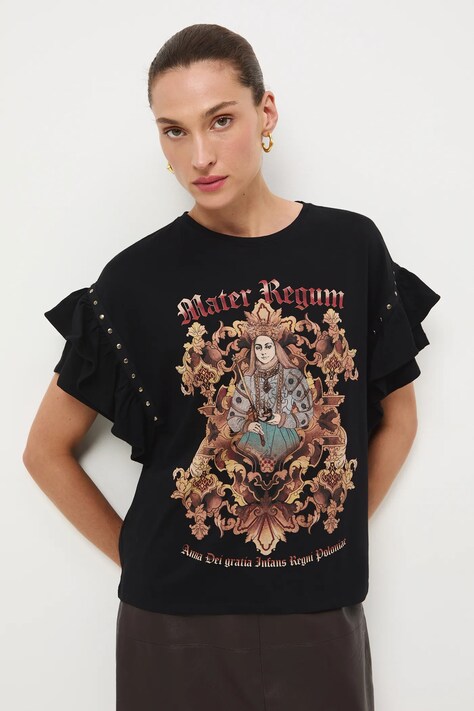 Βαμβακερό μπλουζάκι Medicine χρώμα: μαύρο