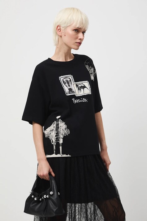 Medicine pamut póló fekete