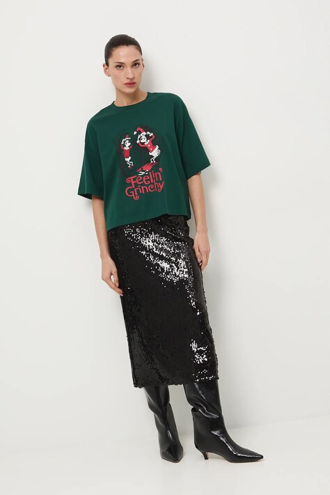 Medicine t-shirt bawełniany damski kolor zielony