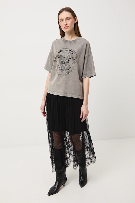 Памучна тениска Medicine дамска в сиво