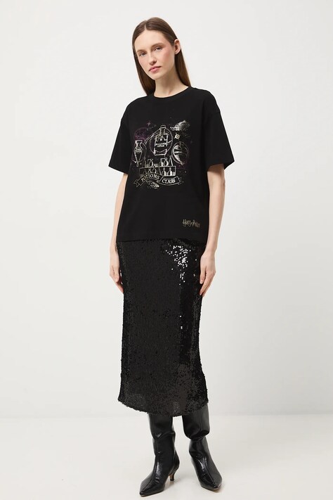 Хлопковая футболка Medicine цвет чёрный