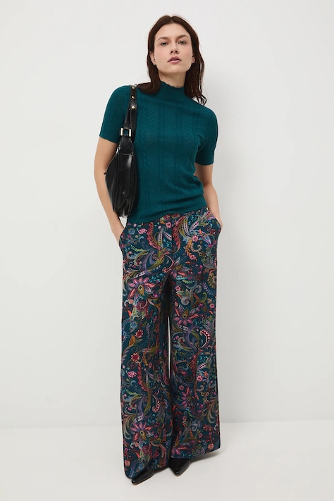 Tričko dámské ažurový povrch, s viskózou zelená barva RW25-TSDC01