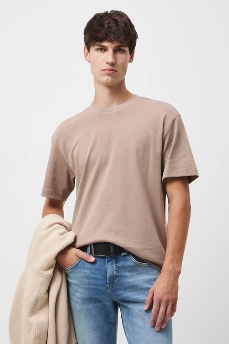Medicine t-shirt bawełniany męski kolor brązowy gładki