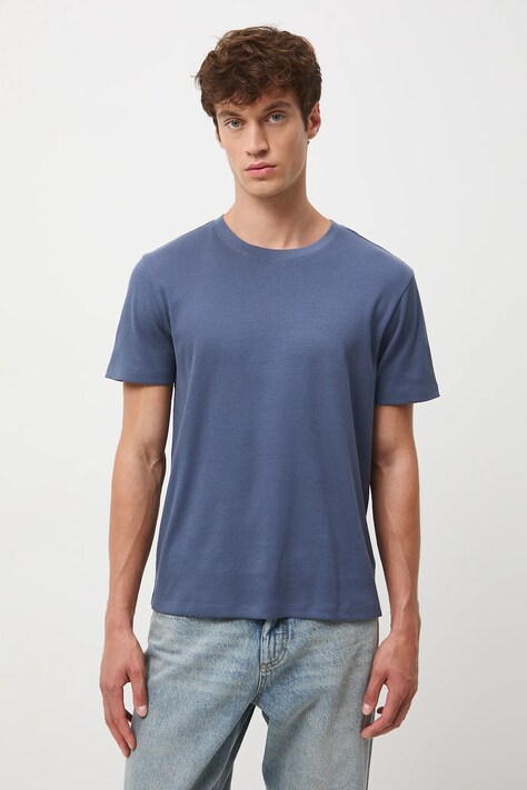 Medicine t-shirt bawełniany męski kolor niebieski gładki