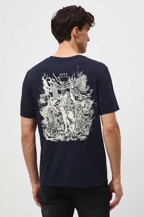 Medicine t-shirt bawełniany męski kolor granatowy z nadrukiem
