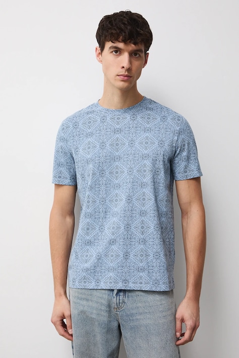 Medicine t-shirt bawełniany męski kolor niebieski wzorzysty